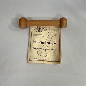 Pampered Chef Mini Tart Shaper Appetizers and Desserts Wood USA Made Vtg 1994